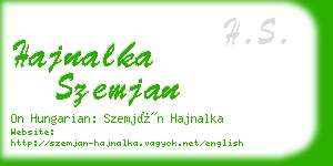 hajnalka szemjan business card